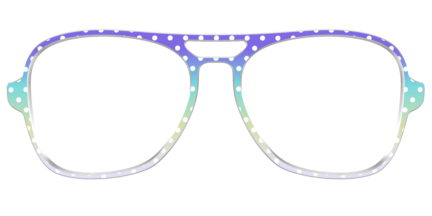 The Violet to Thistle Gradient Polka Dot - Front Top Image - Pair Eyewear