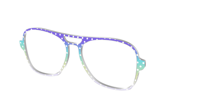 The Violet to Thistle Gradient Polka Dot - Angle Top Thumbnail - Pair Eyewear