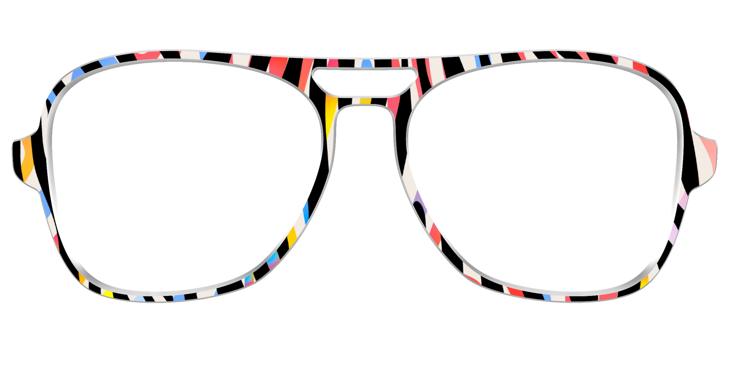 The Vivid Zebra Stripes - Front Top Image - Pair Eyewear