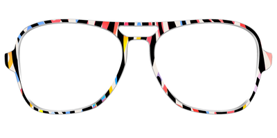 The Vivid Zebra Stripes - Front Top Thumbnail - Pair Eyewear
