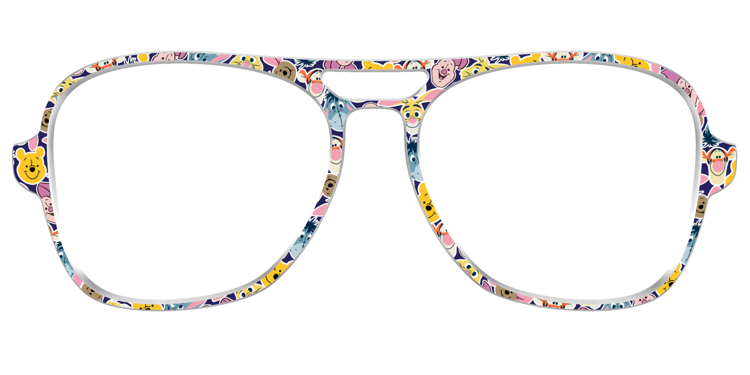Winnie the Pooh & Friends Stickers - Front Top Image - Pair Eyewear