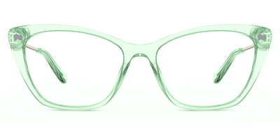 Mixed Material Green Clear Gold Metal