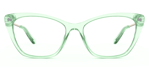 Mixed Material Green Clear Gold Metal