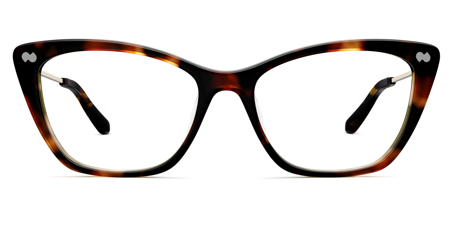 Mixed Material Tortoise Gold Metal