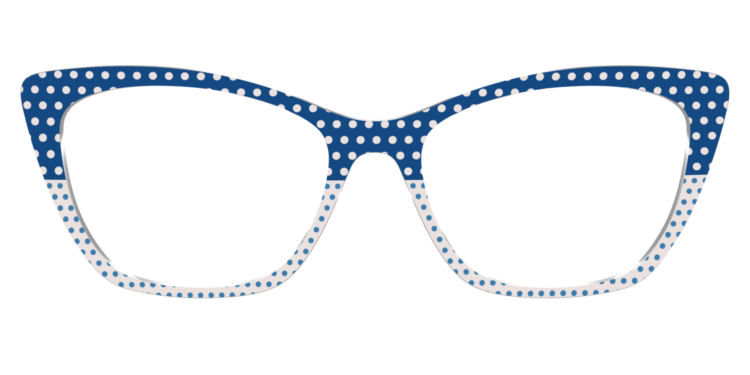 The Aegean Polka Dot Print Mix - Front Top Image - Pair Eyewear