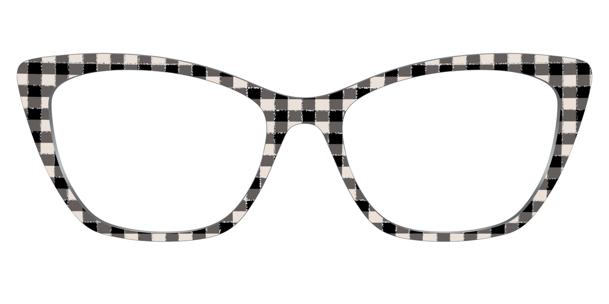 The Black Buffalo Check with Glitter - Front Top Image - Pair Eyewear