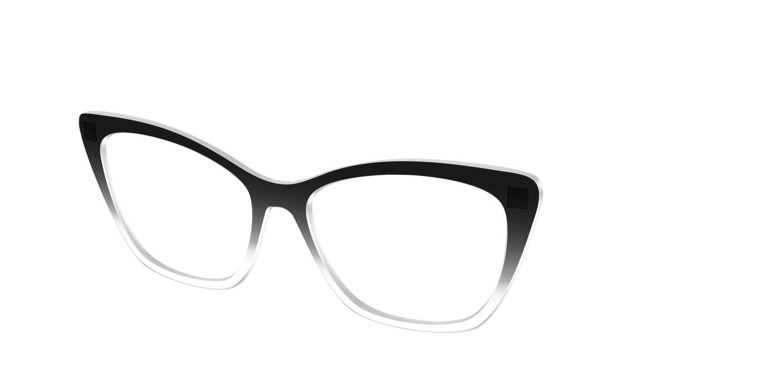 The Black Gradient Crystal - Angle Top Image - Pair Eyewear
