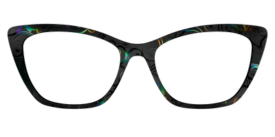 The Black Holographic Scrolls - Front Top Thumbnail - Pair Eyewear