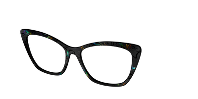The Black Holographic Scrolls - Angle Top Thumbnail - Pair Eyewear