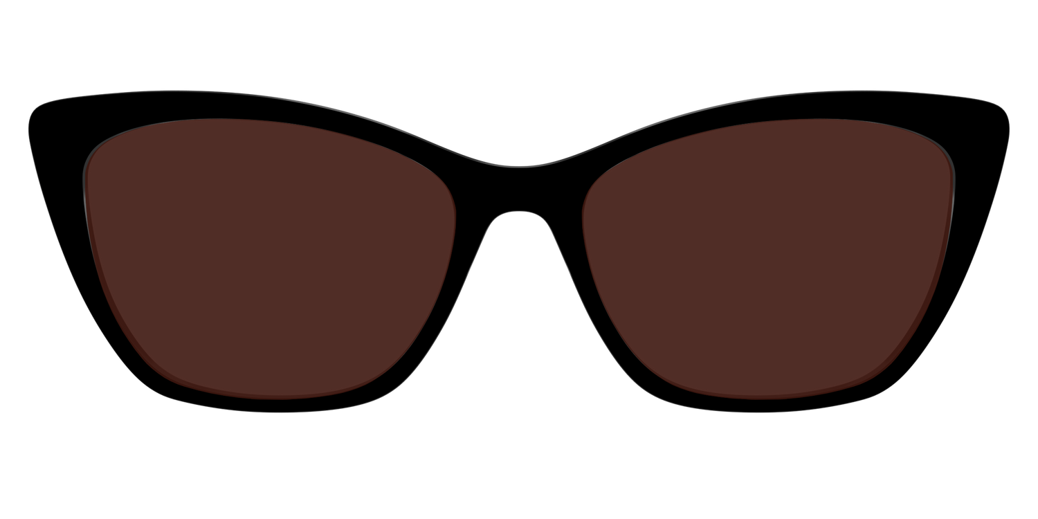 The Black with Brown Golf Lens - Front Top Image - Pair Eyewear