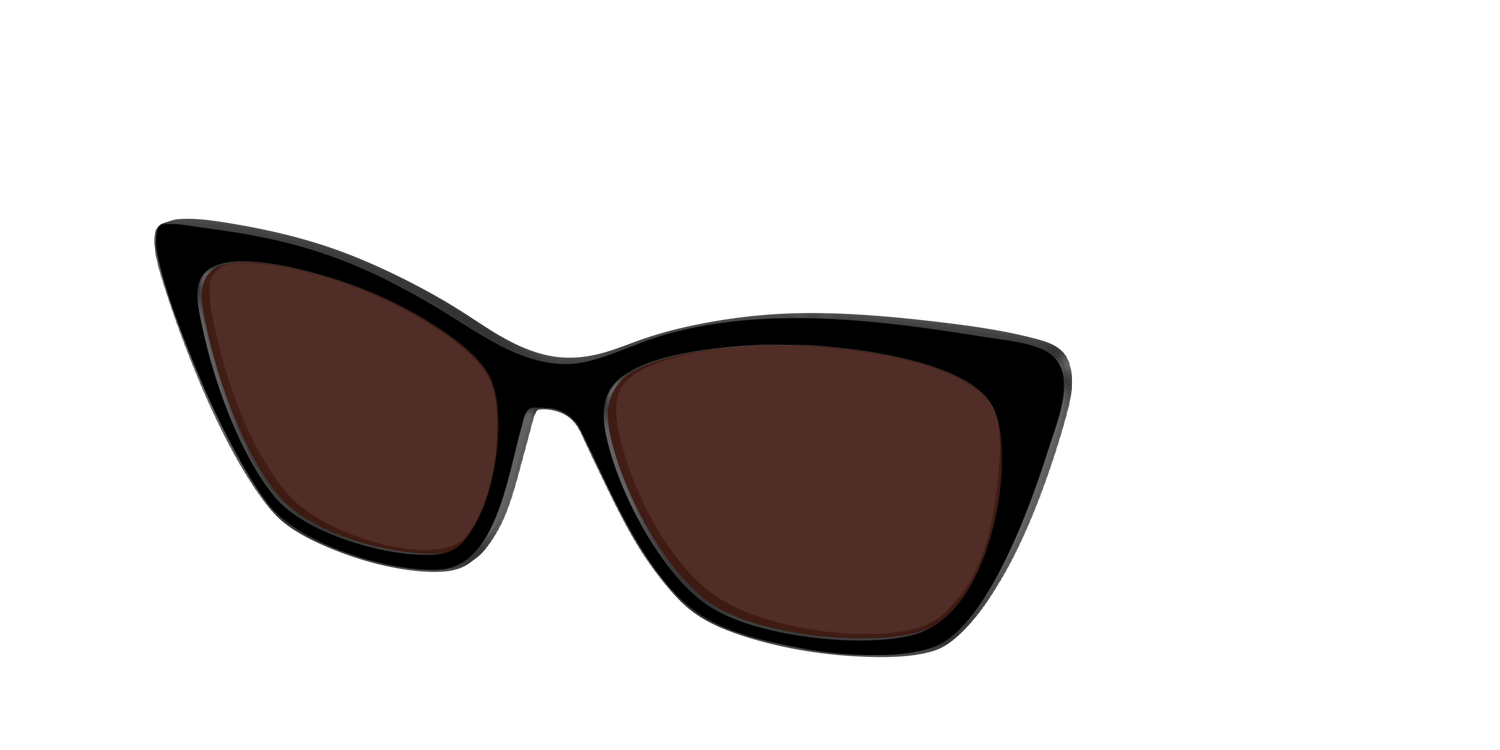 The Black with Brown Golf Lens - Angle Top Image - Pair Eyewear