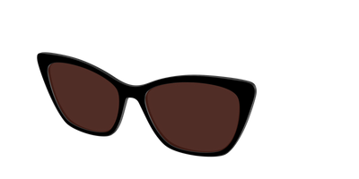 The Black with Brown Golf Lens - Angle Top Thumbnail - Pair Eyewear