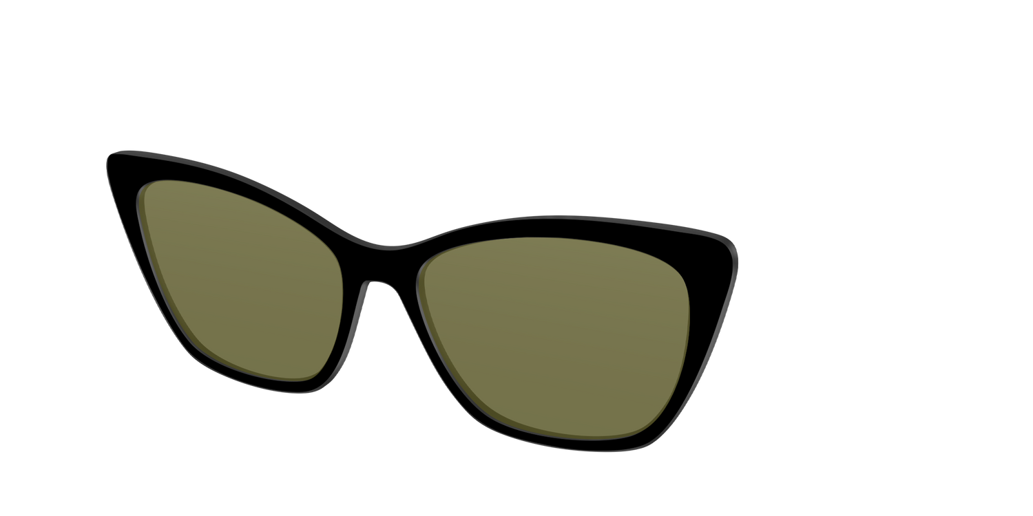 The Black with Green Racquet Sport Lens - Angle Top Image - Pair Eyewear