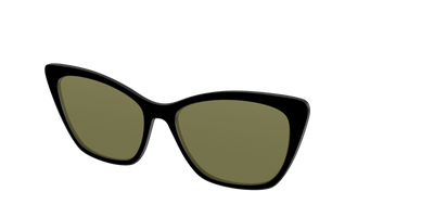The Black with Green Racquet Sport Lens - Angle Top Thumbnail - Pair Eyewear