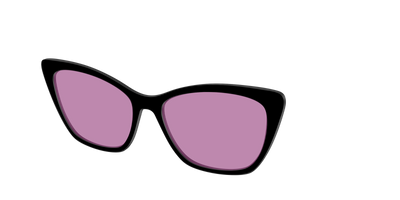 The Black with Pink Racquet Sport Lens - Angle Top Thumbnail - Pair Eyewear