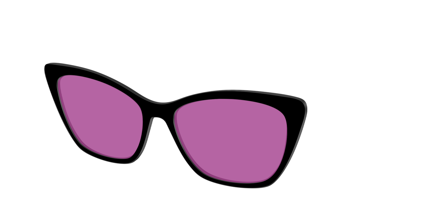 The Black with Violet Golf Lens - Angle Top Image - Pair Eyewear