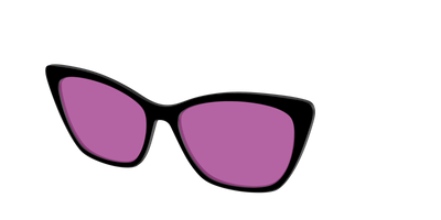 The Black with Violet Golf Lens - Angle Top Thumbnail - Pair Eyewear
