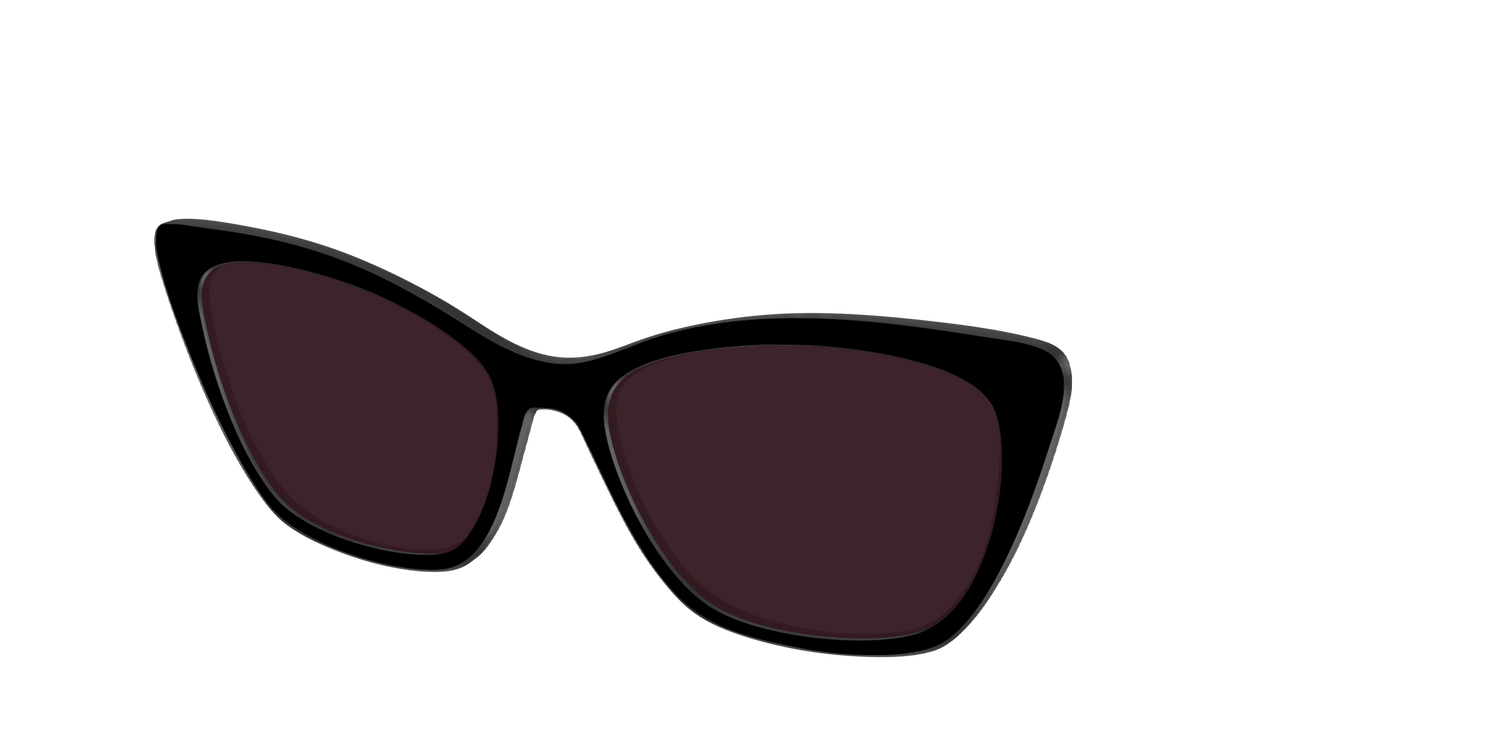 The Black with Water Lens - Angle Top Image - Pair Eyewear