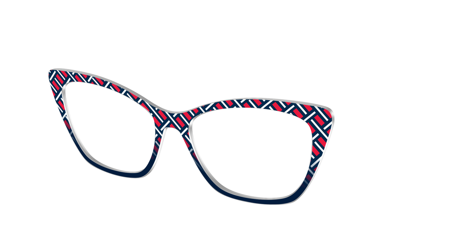 The Block Party Check - Angle Top Image - Pair Eyewear