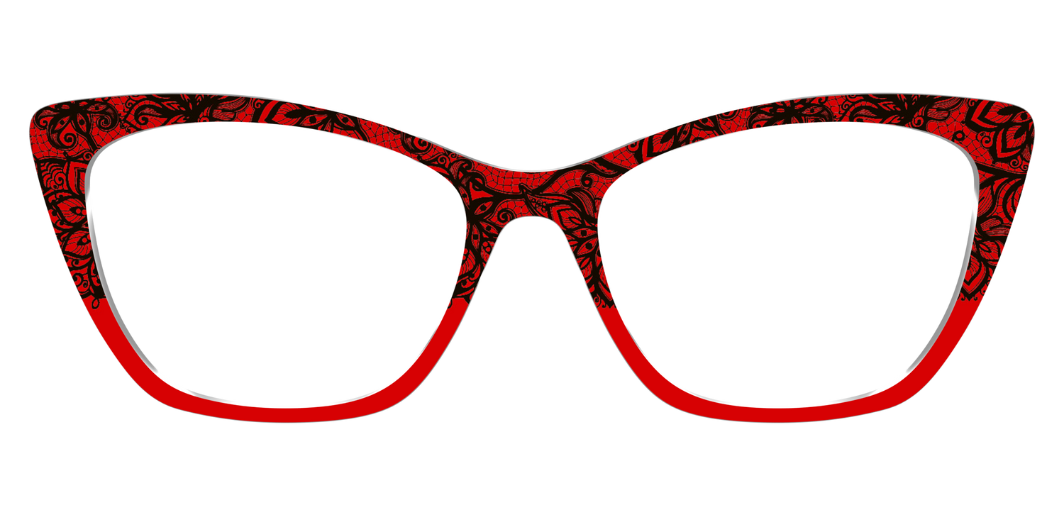 The Blood Red Lace Split - Front Top Image - Pair Eyewear
