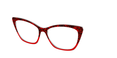 The Blood Red Lace Split - Angle Top Thumbnail - Pair Eyewear