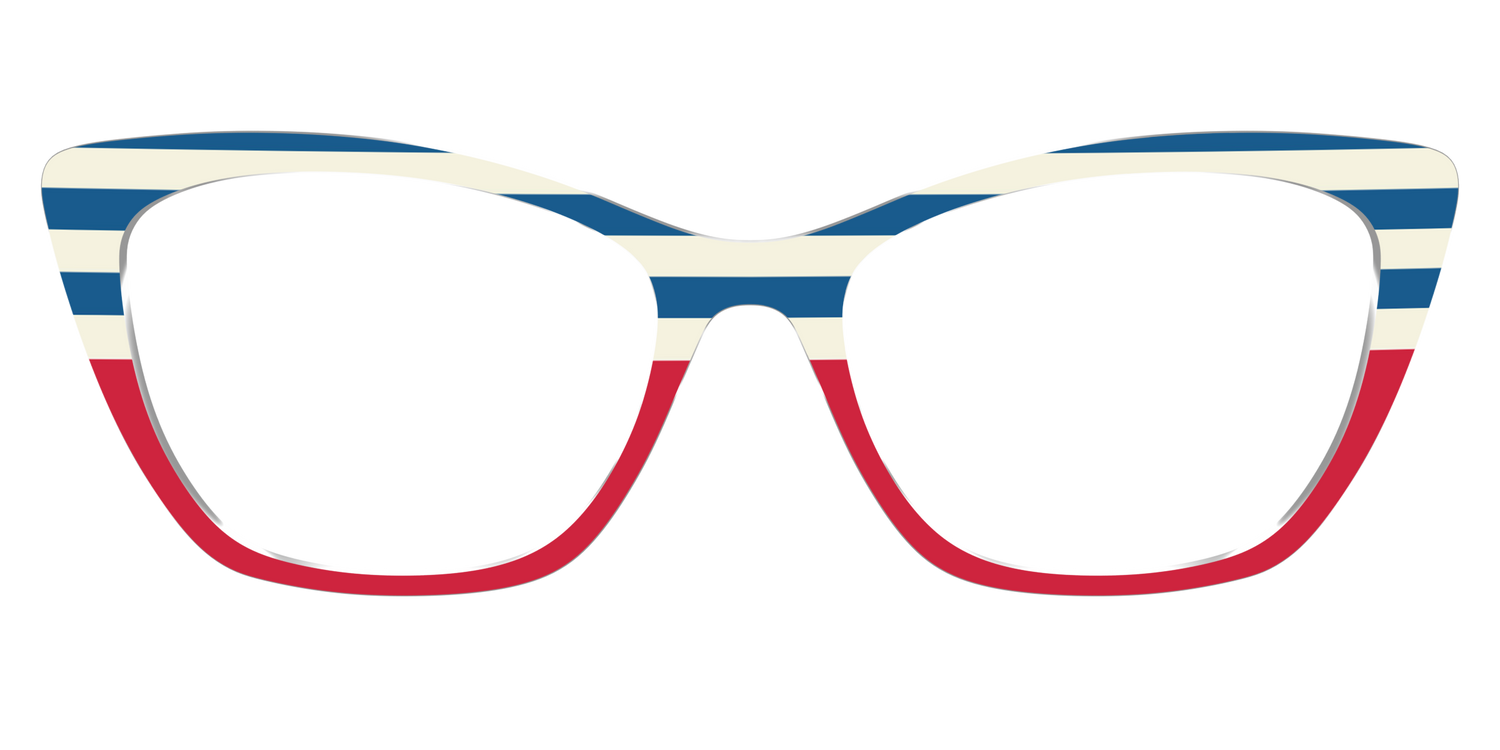 The Bold Stripes Split - Front Top Image - Pair Eyewear