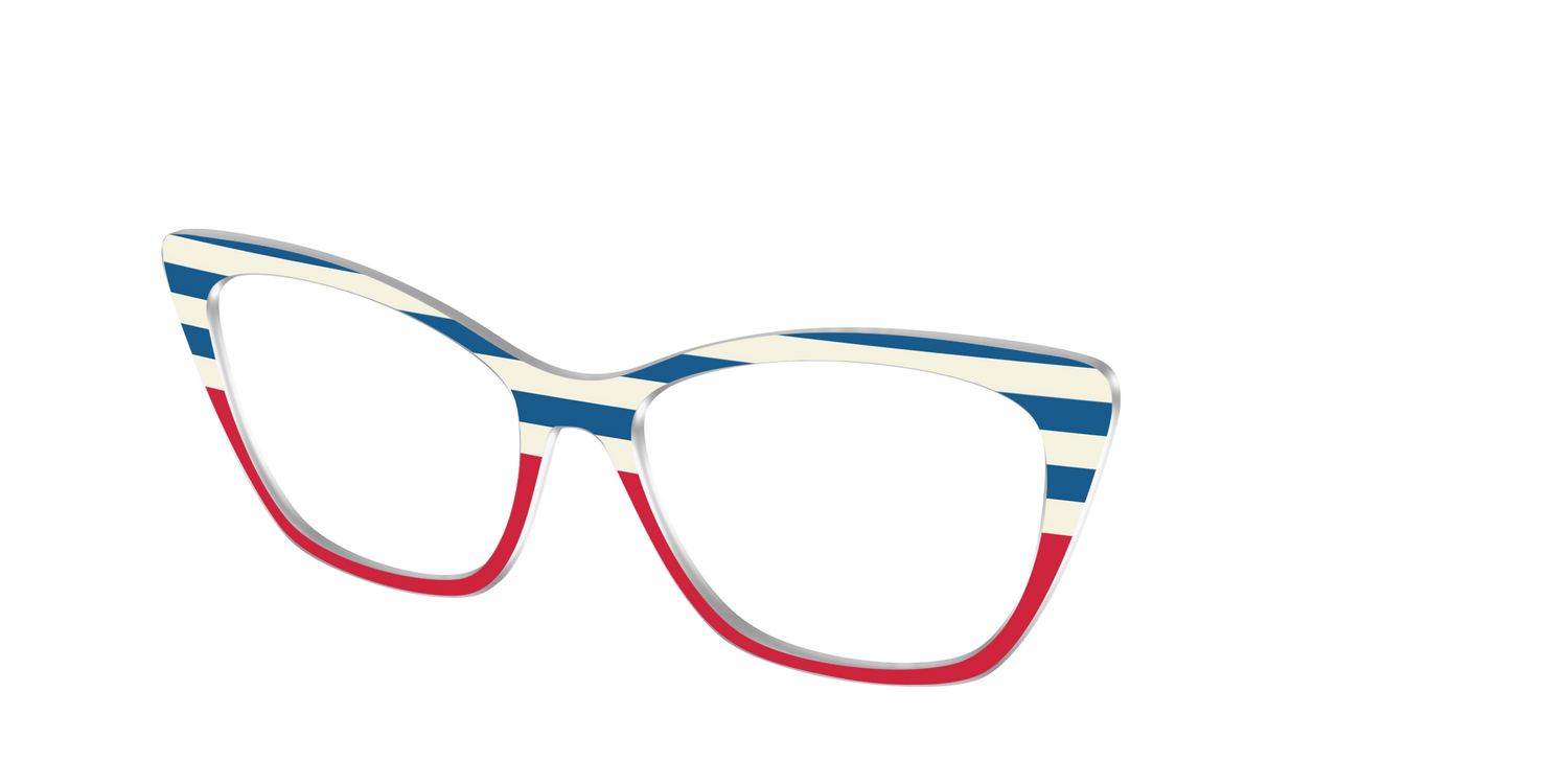 The Bold Stripes Split - Angle Top Image - Pair Eyewear