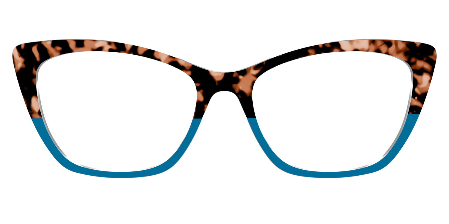 The Bondi Blue Tortoise Split - Front Top Image - Pair Eyewear