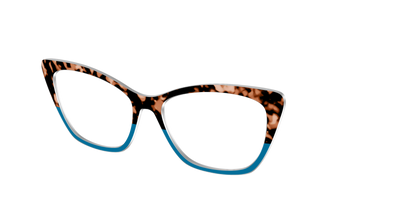 The Bondi Blue Tortoise Split - Angle Top Thumbnail - Pair Eyewear