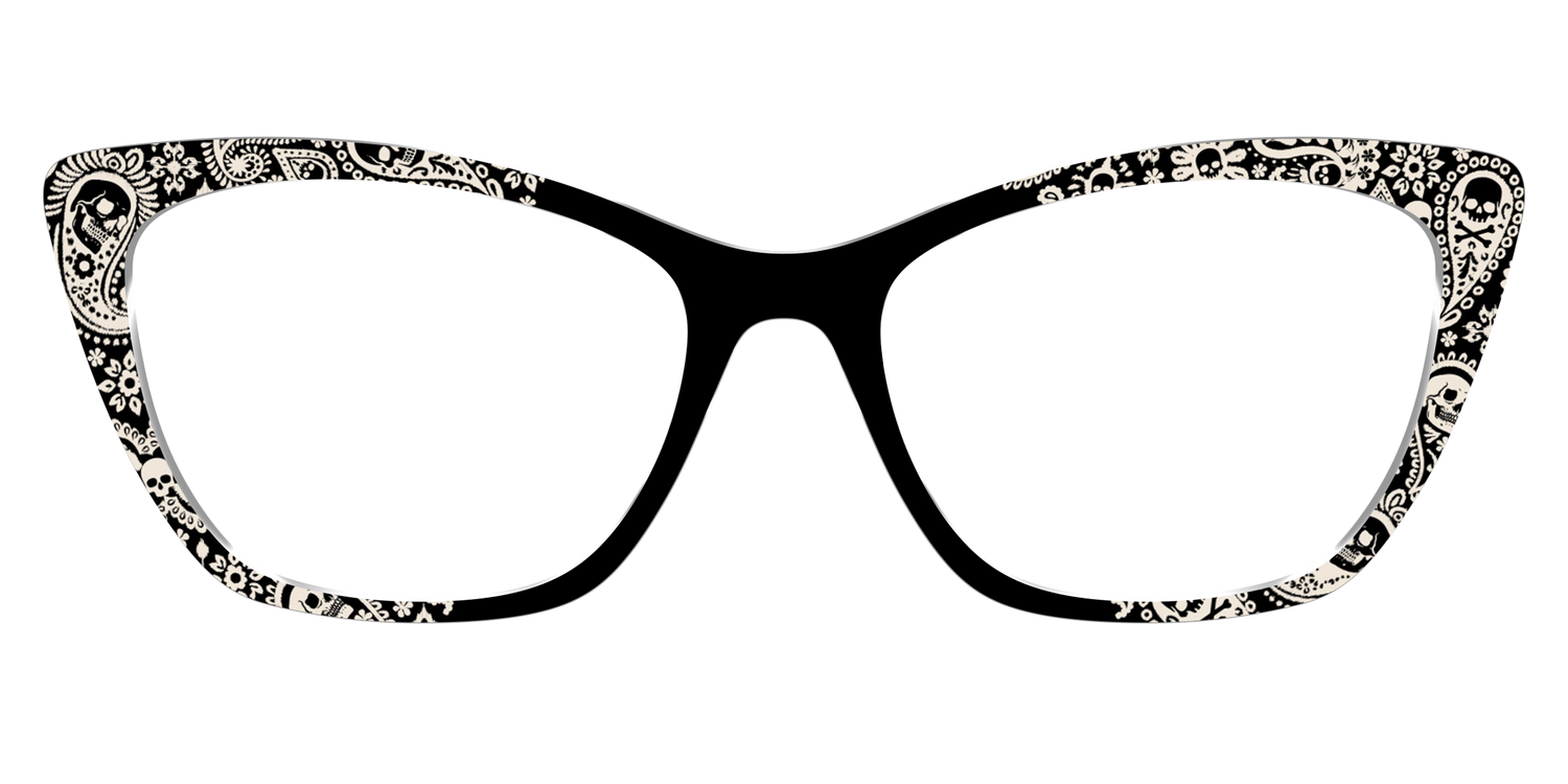 The Bone White Paisley - Front Top Image - Pair Eyewear