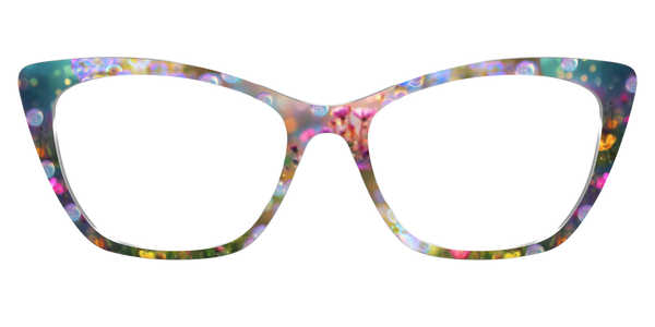 The Wanda - Teal Pearlized Gradient Acetate Silver Metal
