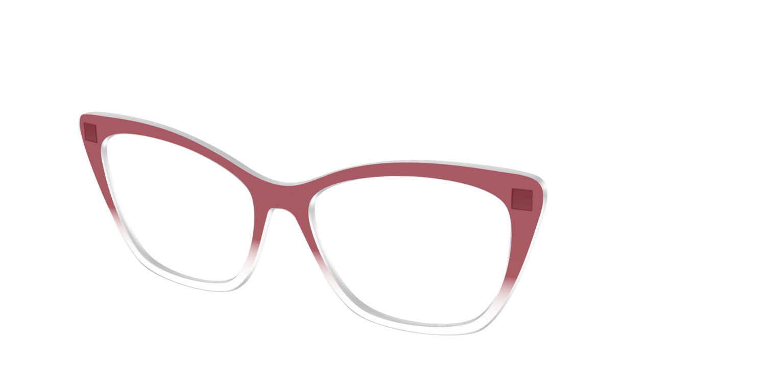 The Burgundy Gradient Crystal - Angle Top Image - Pair Eyewear
