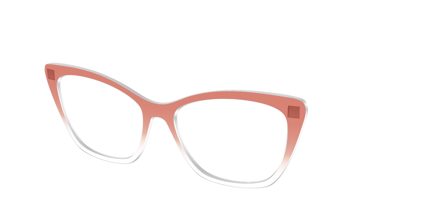 The Burnt Orange Gradient Crystal - Angle Top Image - Pair Eyewear