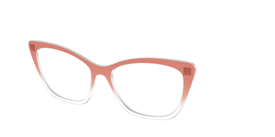 The Burnt Orange Gradient Crystal - Angle Top Thumbnail - Pair Eyewear