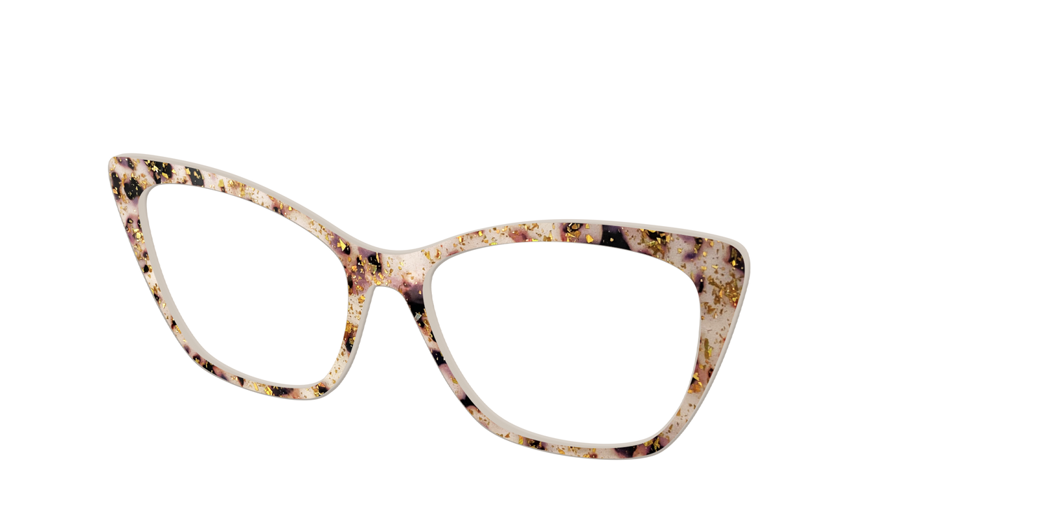 The Buttercream Tortoise with Gold Flakes - Angle Top Image - Pair Eyewear