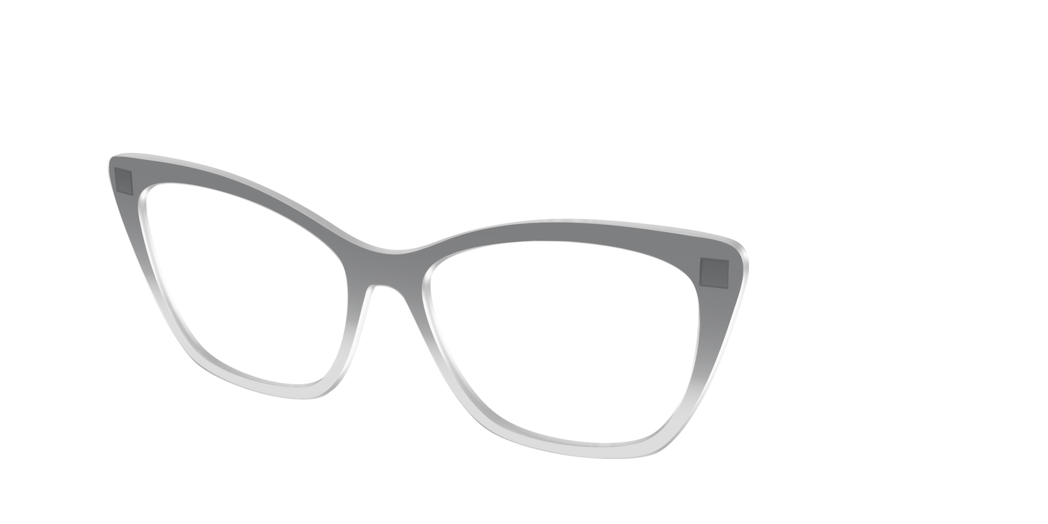 The Charcoal to Light Gray Gradient Crystal - Angle Top Image - Pair Eyewear