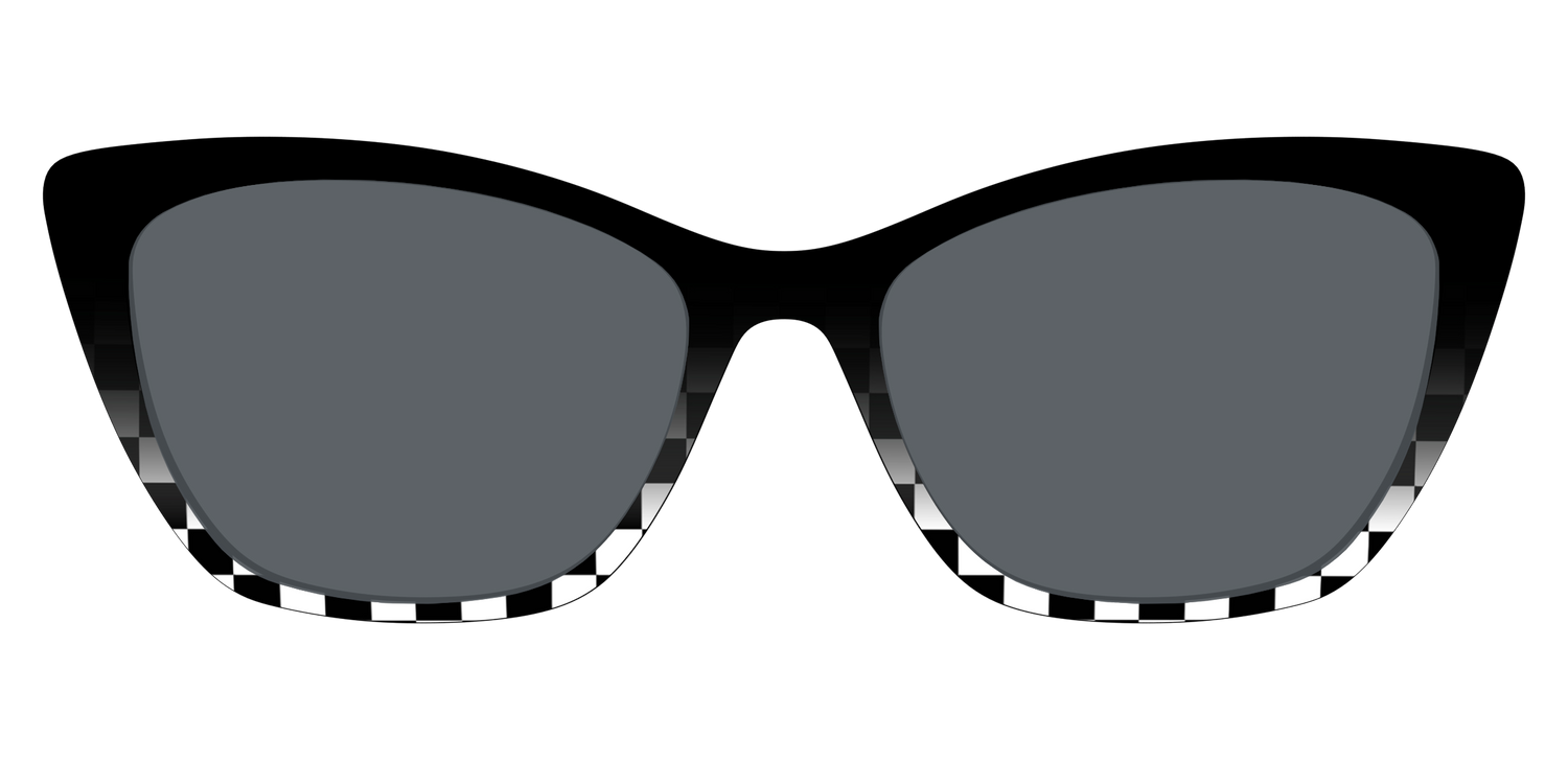 The Polarized Checkerboard Fade Sun Top - Front Top Image - Pair Eyewear
