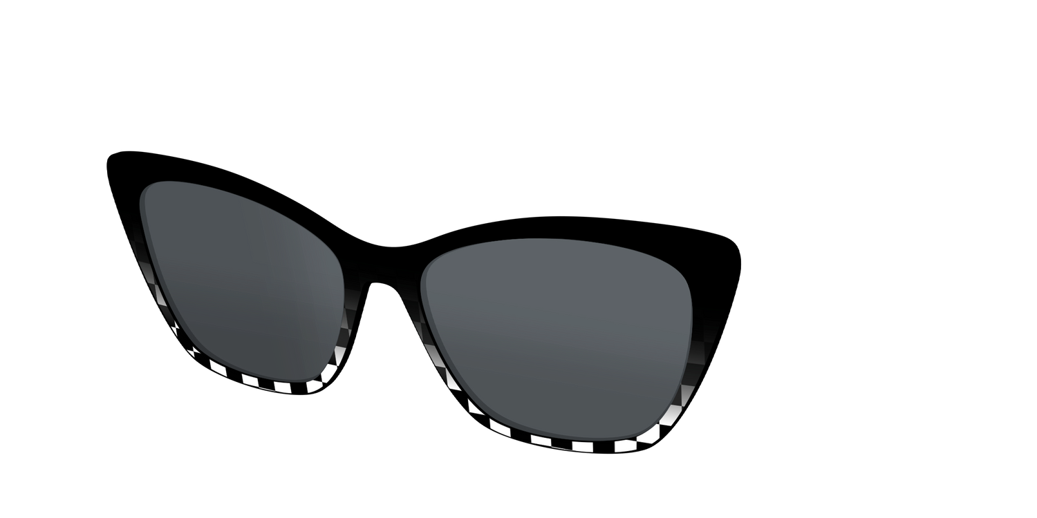 The Polarized Checkerboard Fade Sun Top - Angle Top Image - Pair Eyewear