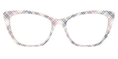 The Chiffon Plaid with Silver Foil Polka Dots - Front Top Thumbnail - Pair Eyewear