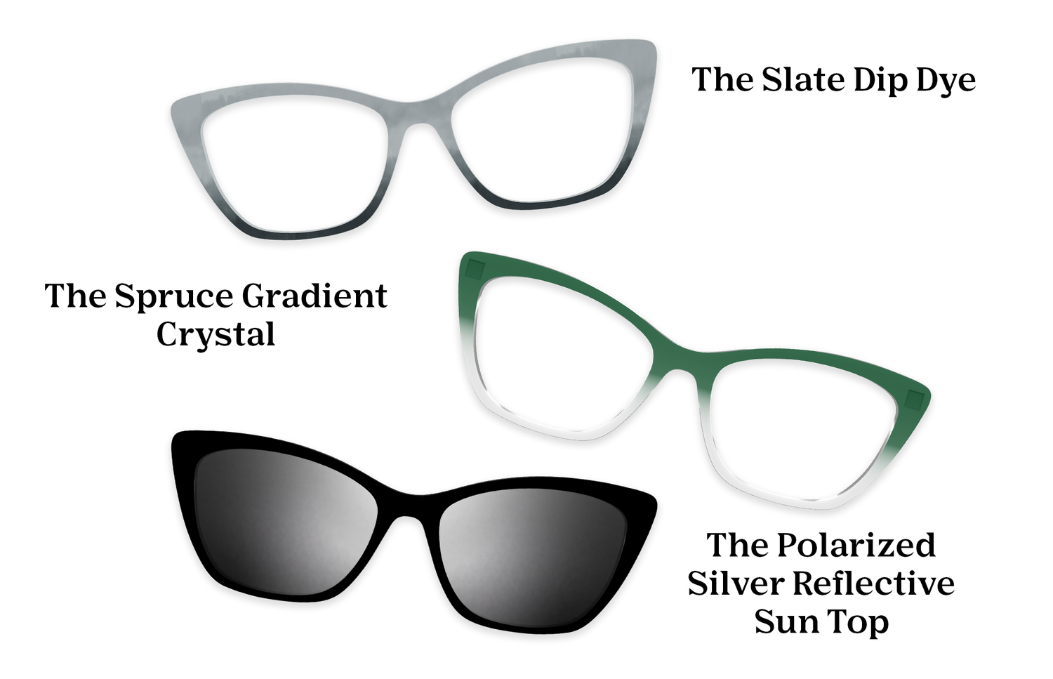 The Wanda - Mixed Material - Lensless - Pairing Set - Pair Eyewear