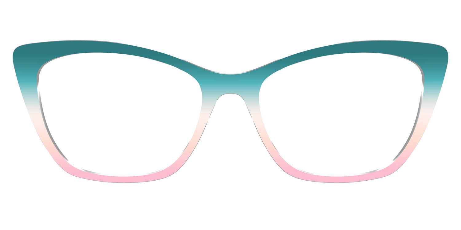 The Deep Sea to Pink Sand Gradient - Front Top Image - Pair Eyewear