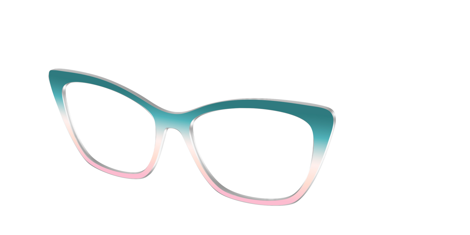 The Deep Sea to Pink Sand Gradient - Angle Top Image - Pair Eyewear