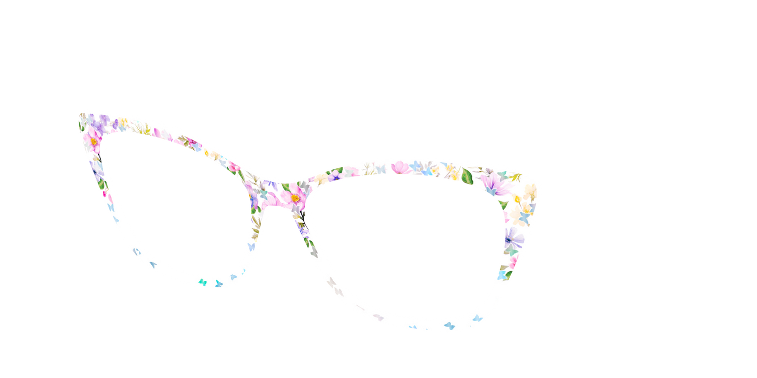 The Delicate Flower Crown with Butterfly Glitter - Angle Top Image - Pair Eyewear