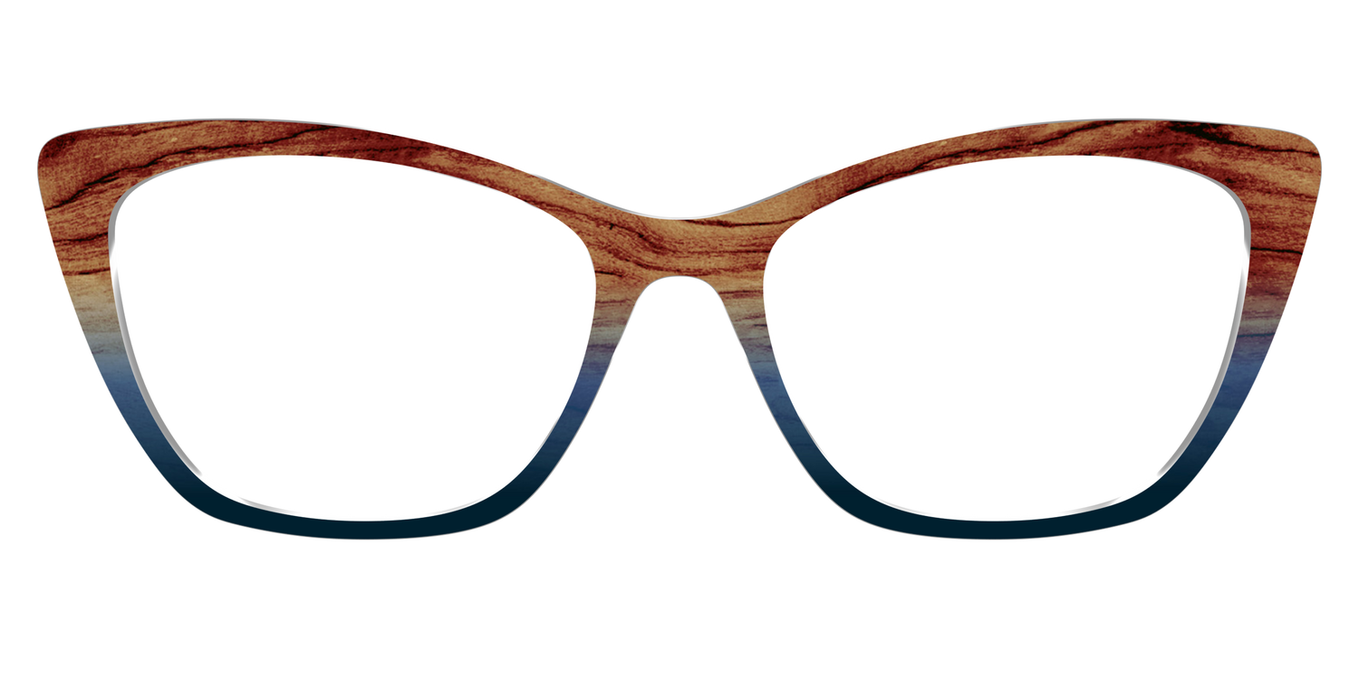 The Denim Woodgrain Split - Front Top Image - Pair Eyewear