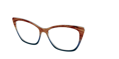 The Denim Woodgrain Split - Angle Top Thumbnail - Pair Eyewear
