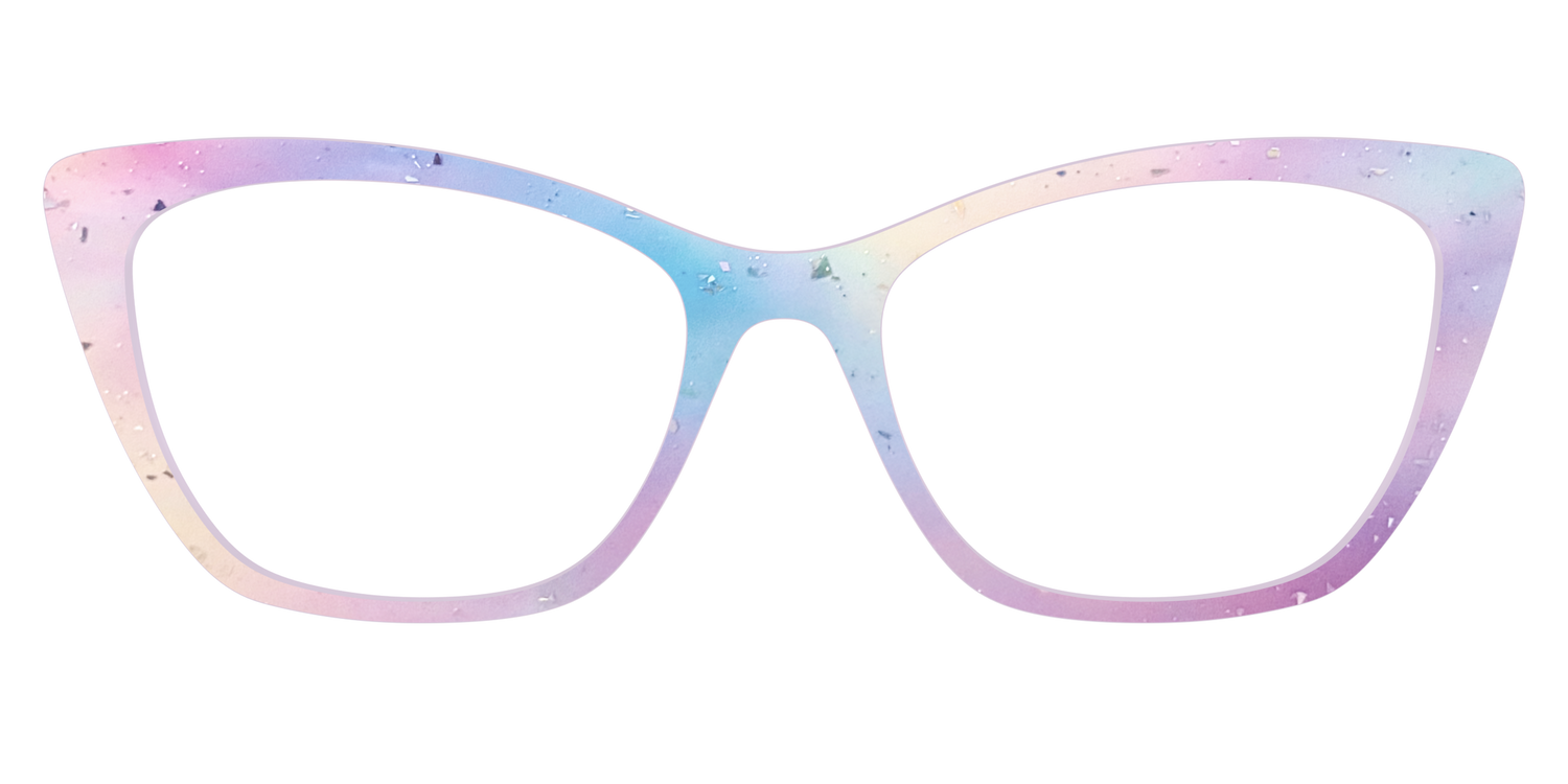 The Dreamy Pastel with Holographic Glitter - Front Top Image - Pair Eyewear