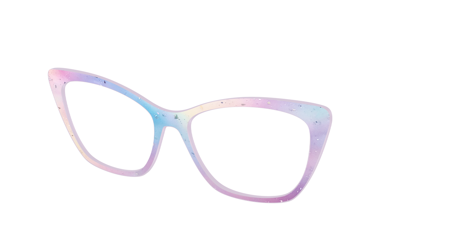 The Dreamy Pastel with Holographic Glitter - Angle Top Image - Pair Eyewear