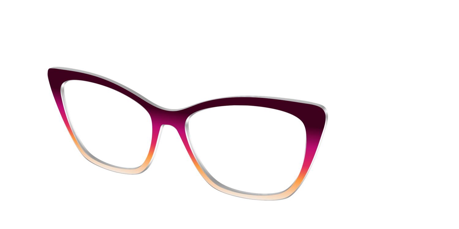 The Ember Gradient - Angle Top Image - Pair Eyewear