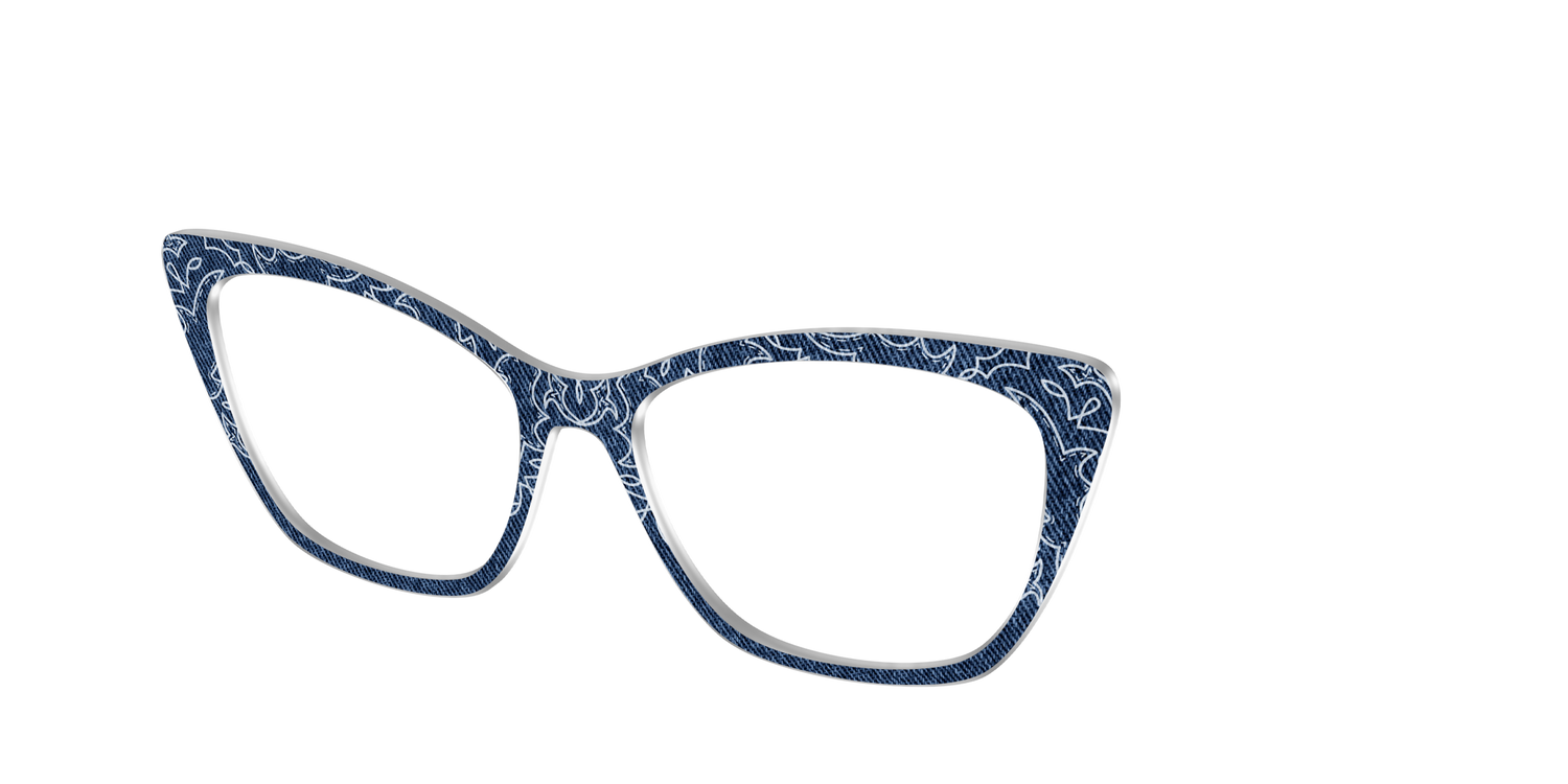 The Embroidered Indigo - Angle Top Image - Pair Eyewear