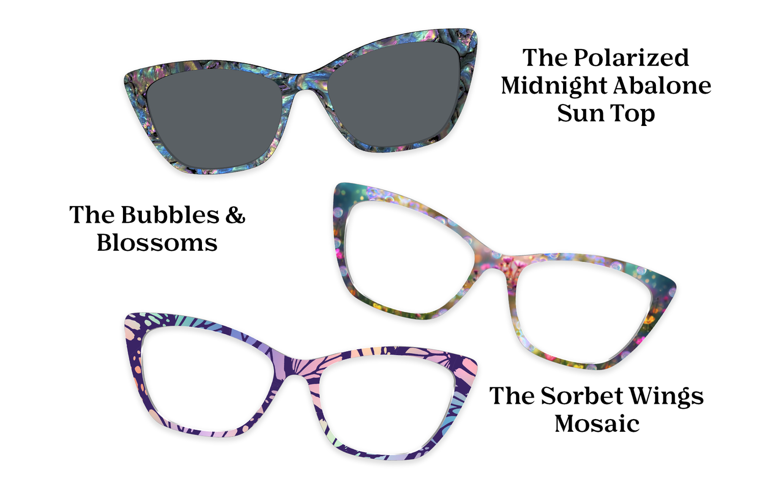 The Wanda - Teal Pearlized Gradient Acetate Silver Metal - Pairing Set - Pair Eyewear